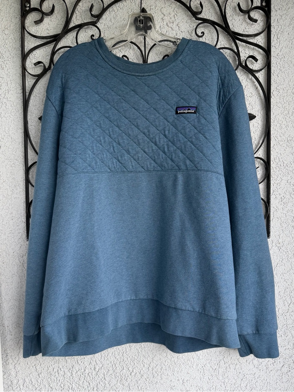 Patagonia Men’s Quilted Crew Sweatshirt - Dusty Blue